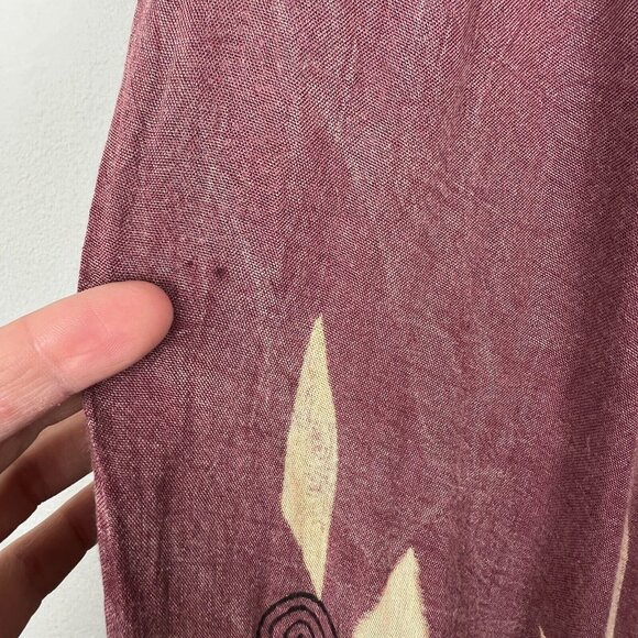 Jackpot‎ Tunic Top Womens OS One Size Fits Most Embroidered Lace Up Sheer Floral - Picture 10 of 14